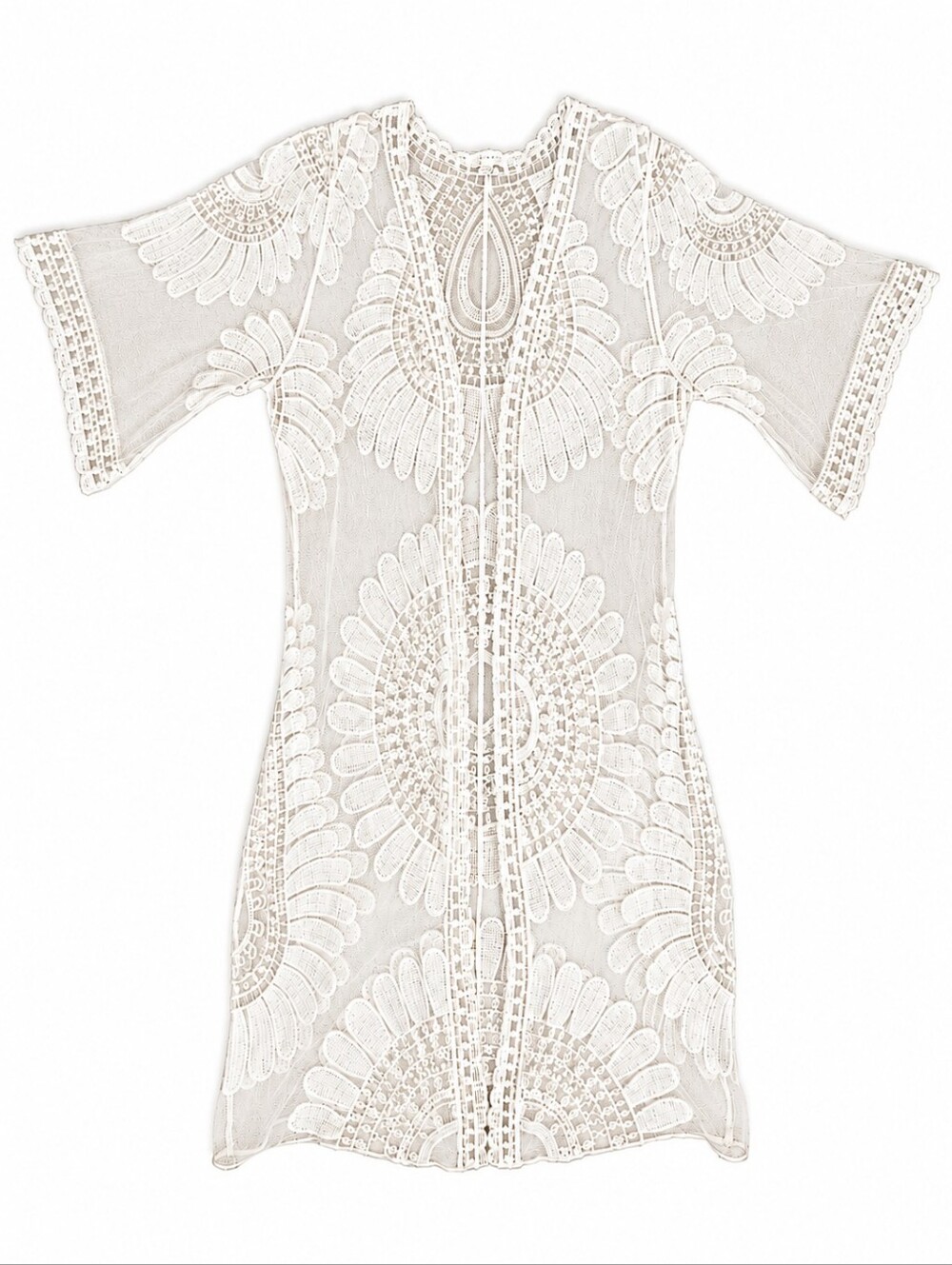 Adiva Lace Crochet Openwork Cardigan